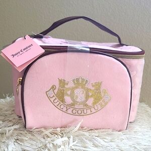 JUICY COUTURE VINTAGE STYLE SET OF 2 COSMETIC BAGS